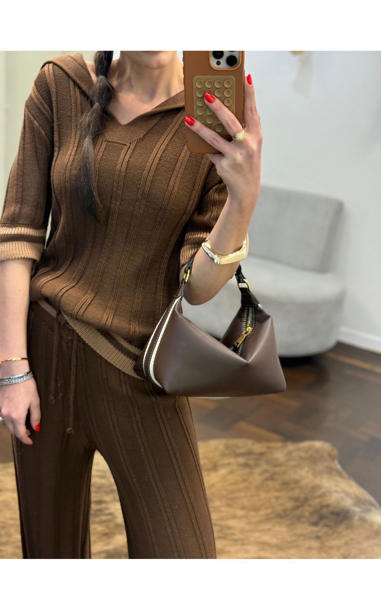 Conjunto Polo Emília - Marrom