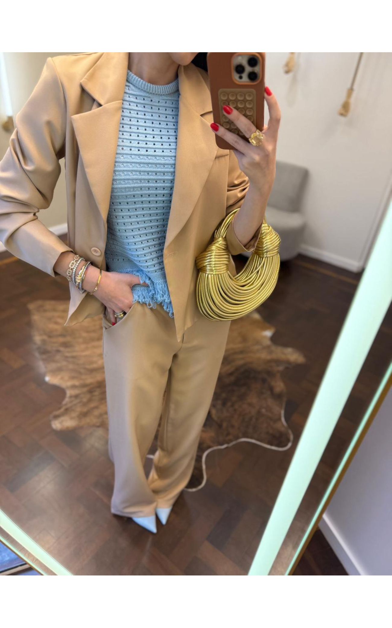 Conjunto Alfaiataria Lya - Bege 