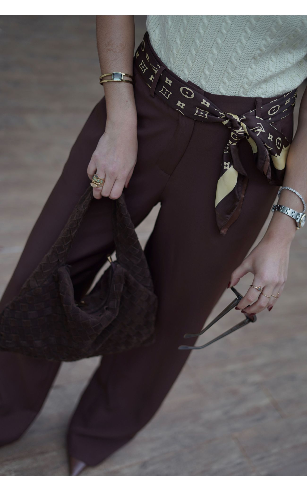 Conjunto Alfaiataria Lya - Marrom 