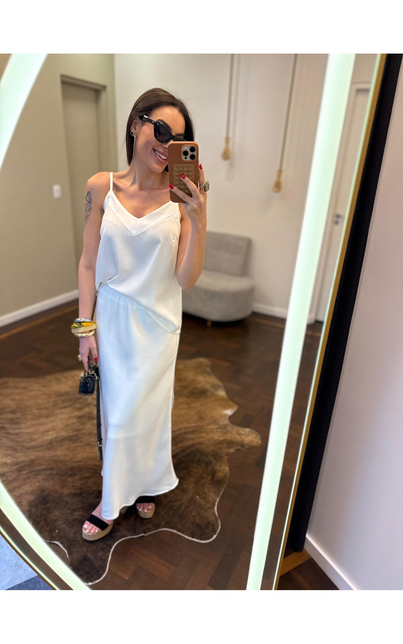 Saia Cetim Érika - Off White 