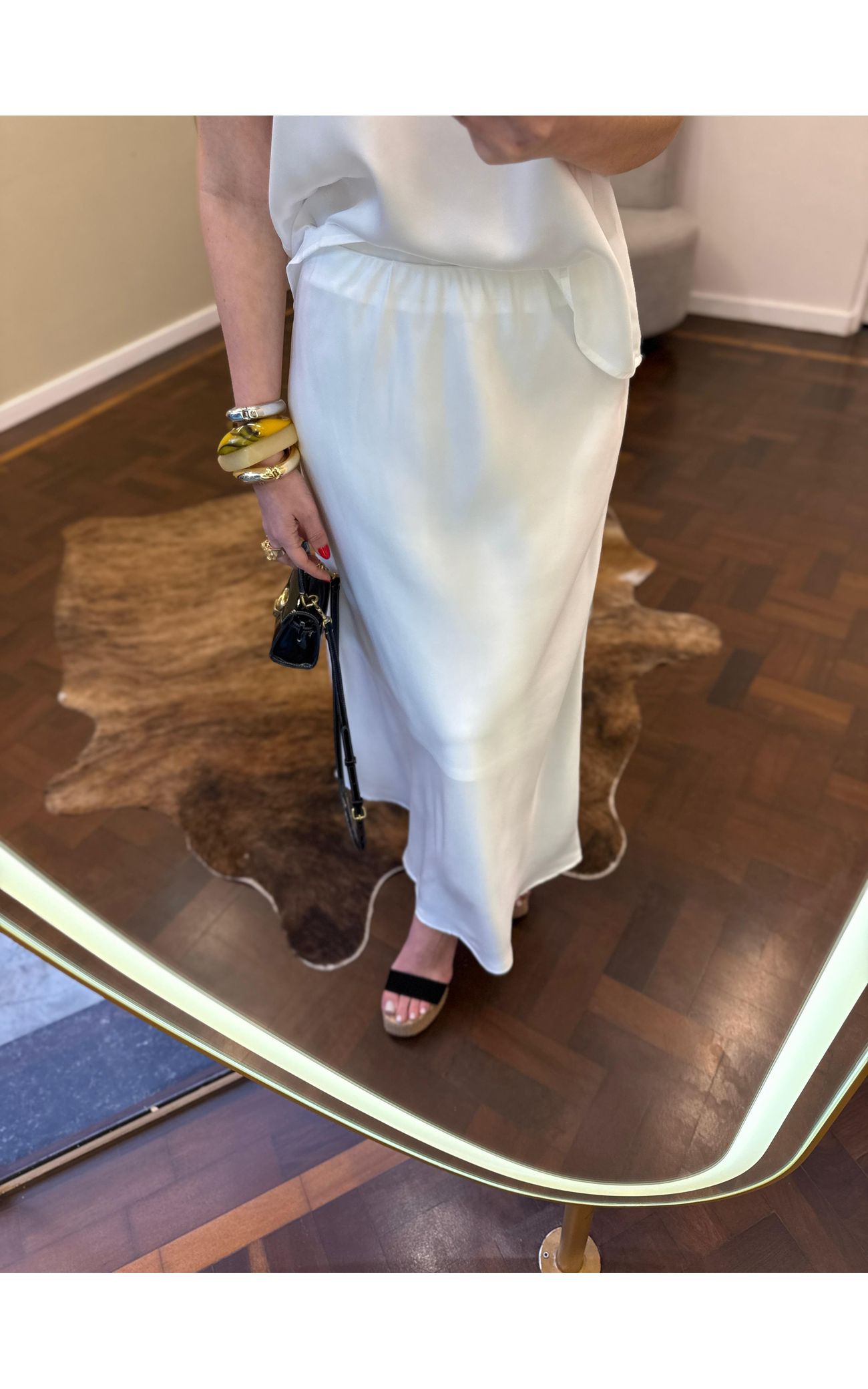 Saia Cetim Érika - Off White 
