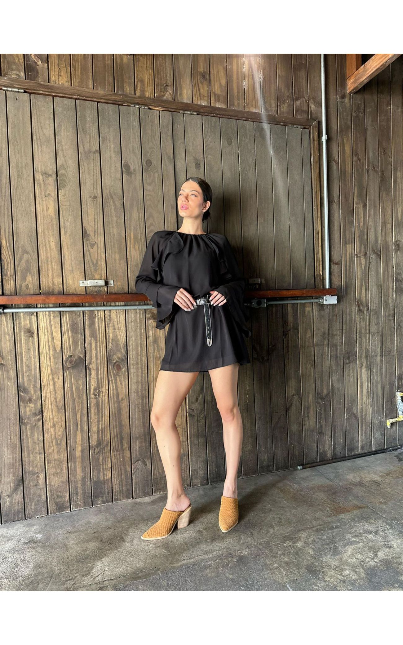 Vestido Curto Fluido Lituânia - Preto