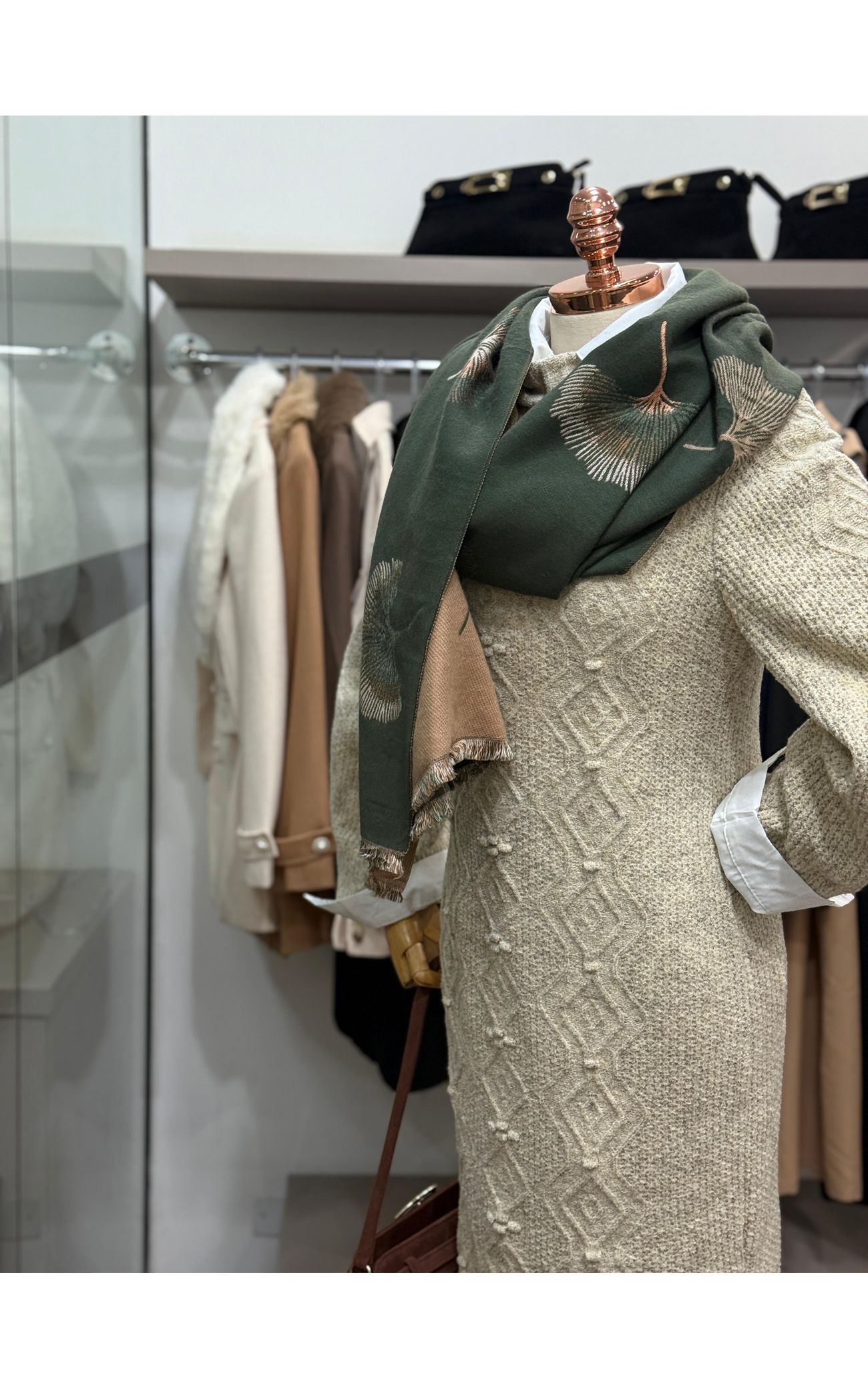 Vestido Tricot Dinamarca - Areia 