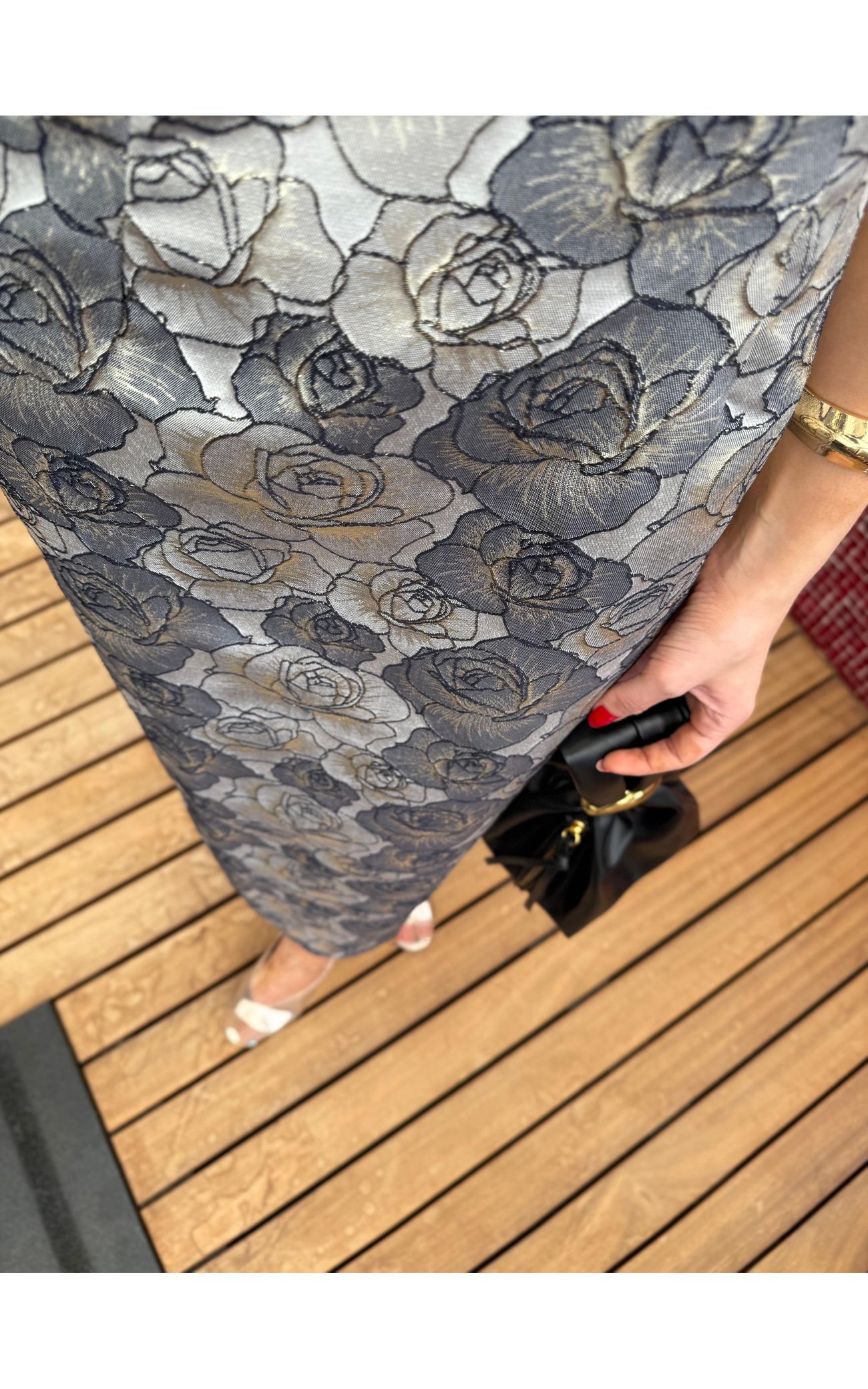 Vestido Alfaiataria Jacquard Luxury - PRATA