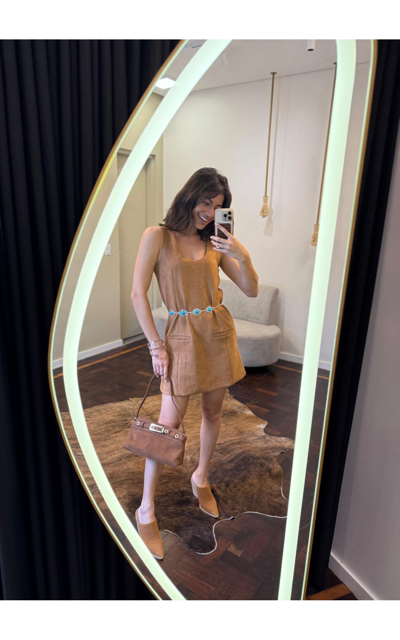 Vestido Chamois Albânia - Camel 