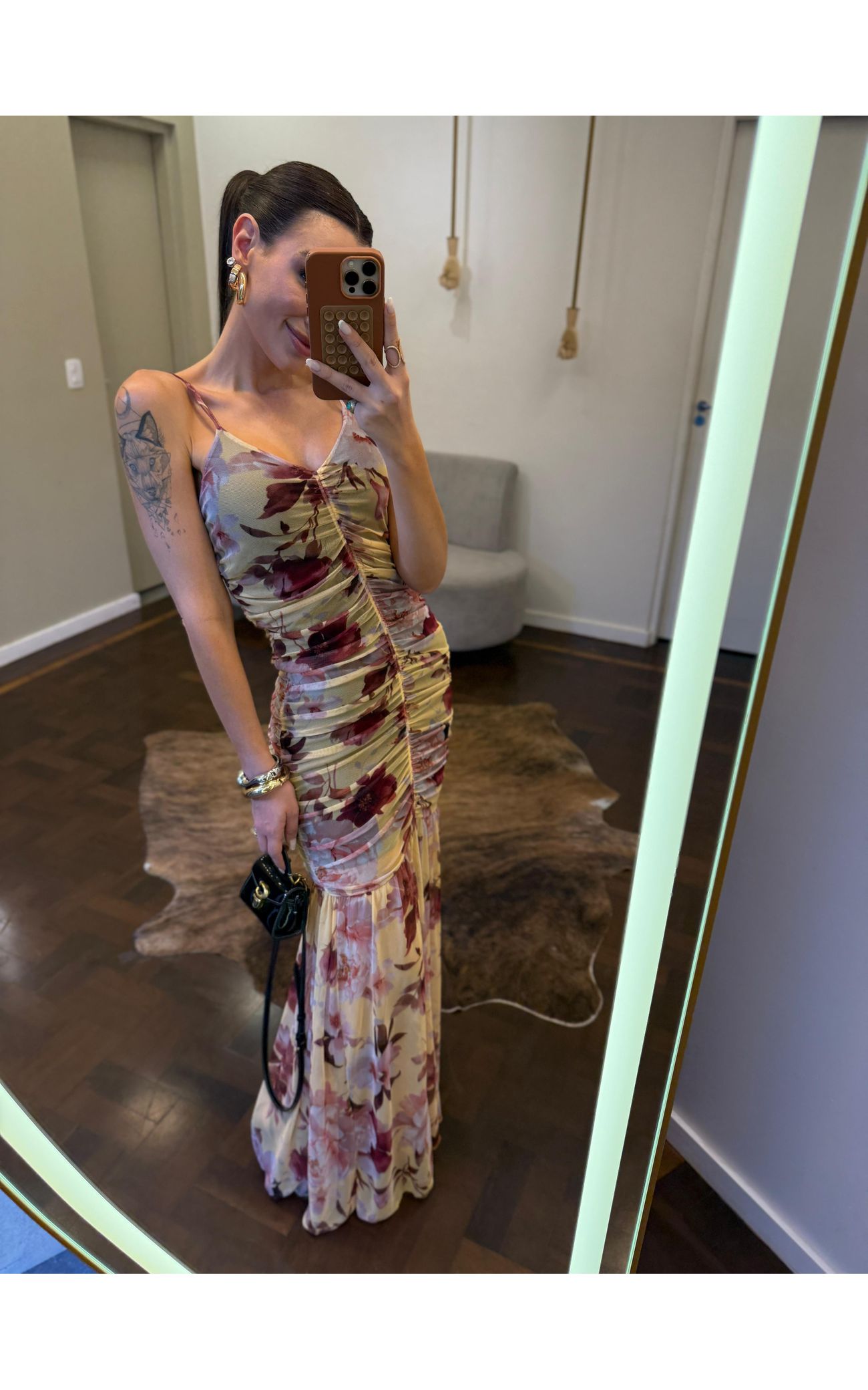 Vestido Microtule Drapeado Spring 