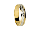 Aliança de ouro Bodas duas cores - 000024ALBP