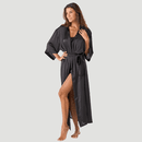 Robe Acetinado Longo - Preto