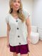 Colete Eva Tricot Off White