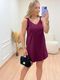 Vestido Kiara Curto Bordo