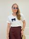 T-shirt Basic Glam Branca