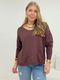Blusa Poliana Manga Longa Marrom