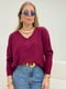 Blusa Poliana Manga Longa Vinho