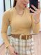 Blusa Canelada Bege