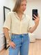 Camisa Cropped Amábile Bege