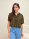 Camisa Cropped Onça Preto