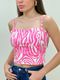 Cropped Zebra Rosa