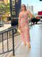 Vestido Tule Floral Azul