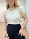 Blusa Malu Gola Redonda Areia
