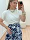 Blusa Malu Gola Redonda Branca