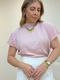 Blusa Malu Gola Redonda Rosa