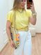 Blusa Malu Gola Redonda Amarela