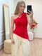 Blusa Assimétrica Vermelha