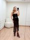Vestido Franja Marrom