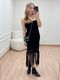 Vestido Franja Preto