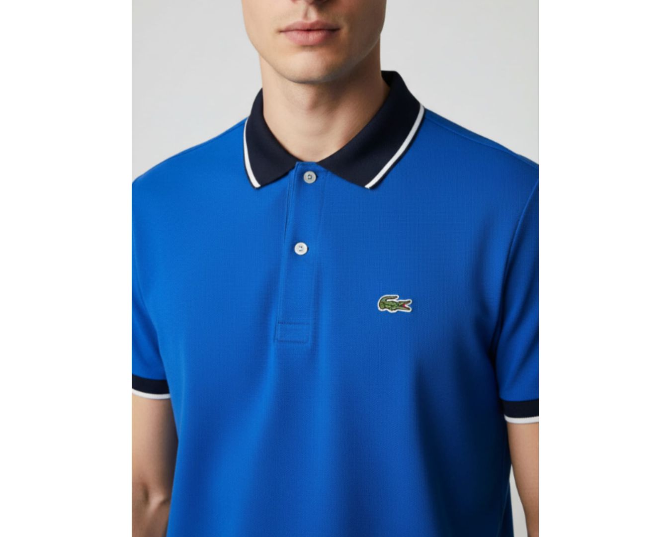 Gola Polo Lacoste Diferenciada Importada- Azul Royal 