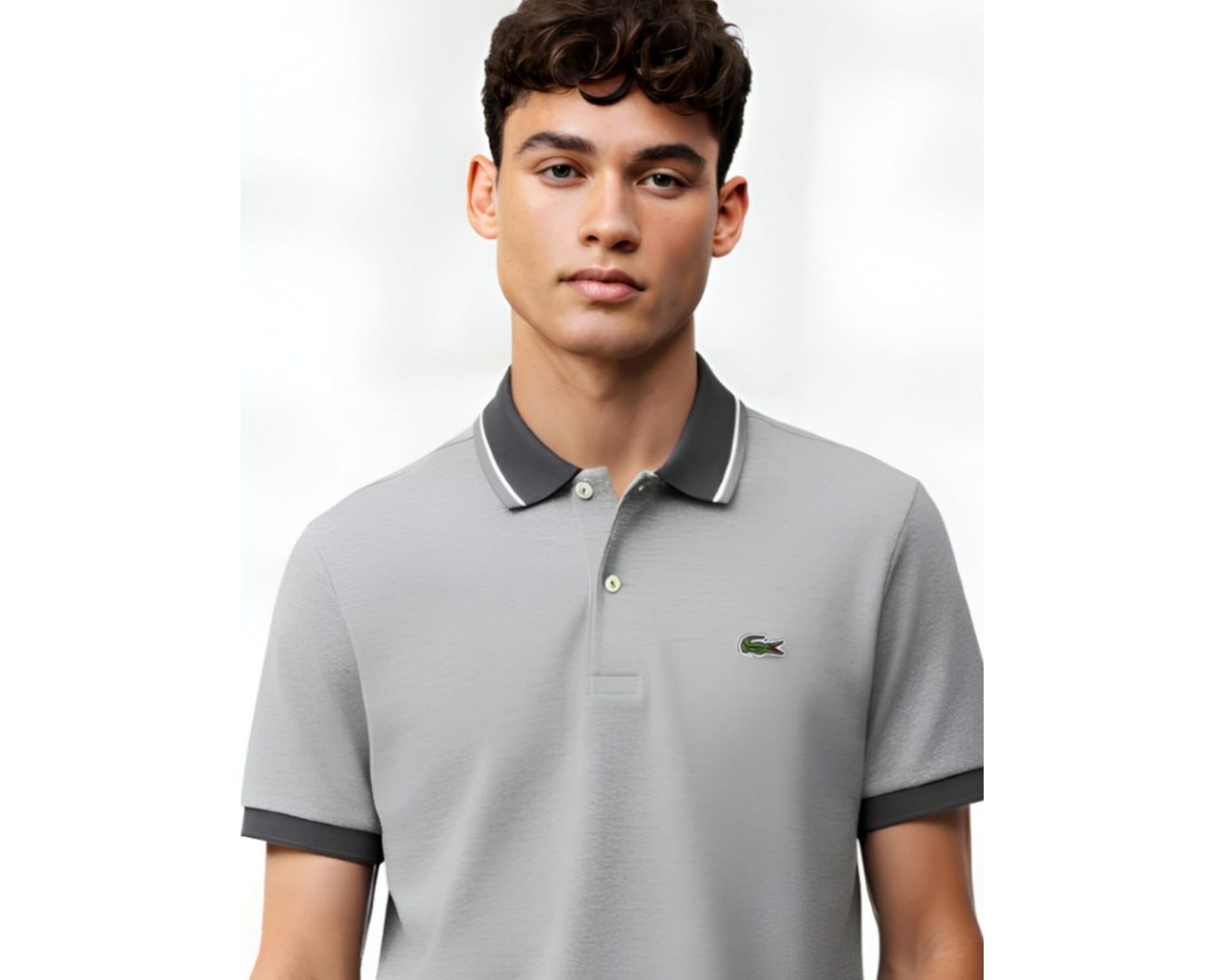 Gola Polo Lacoste Diferenciada Importada - Cinza
