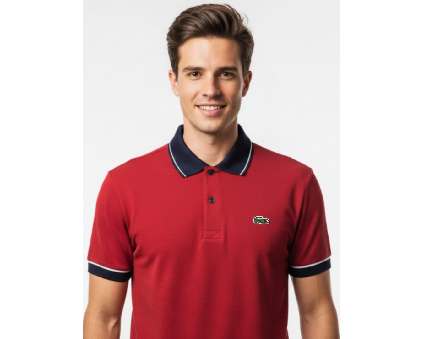 Gola Polo Lacoste Diferenciada Importada - Vinho