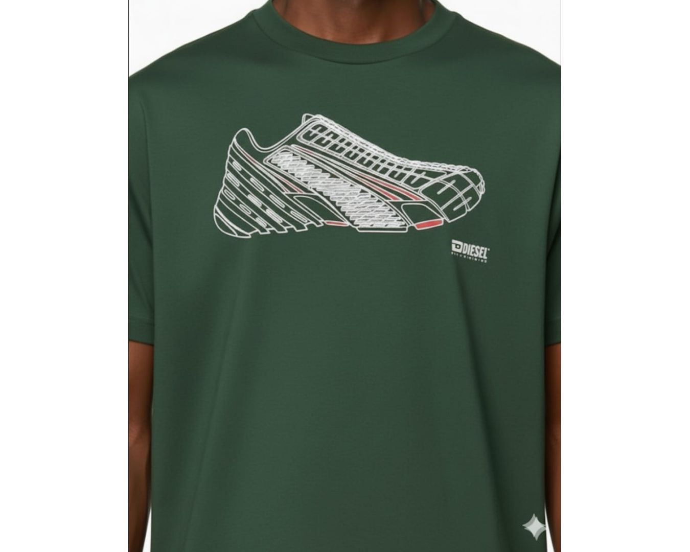 Camiseta Diesel - Verde escuro 