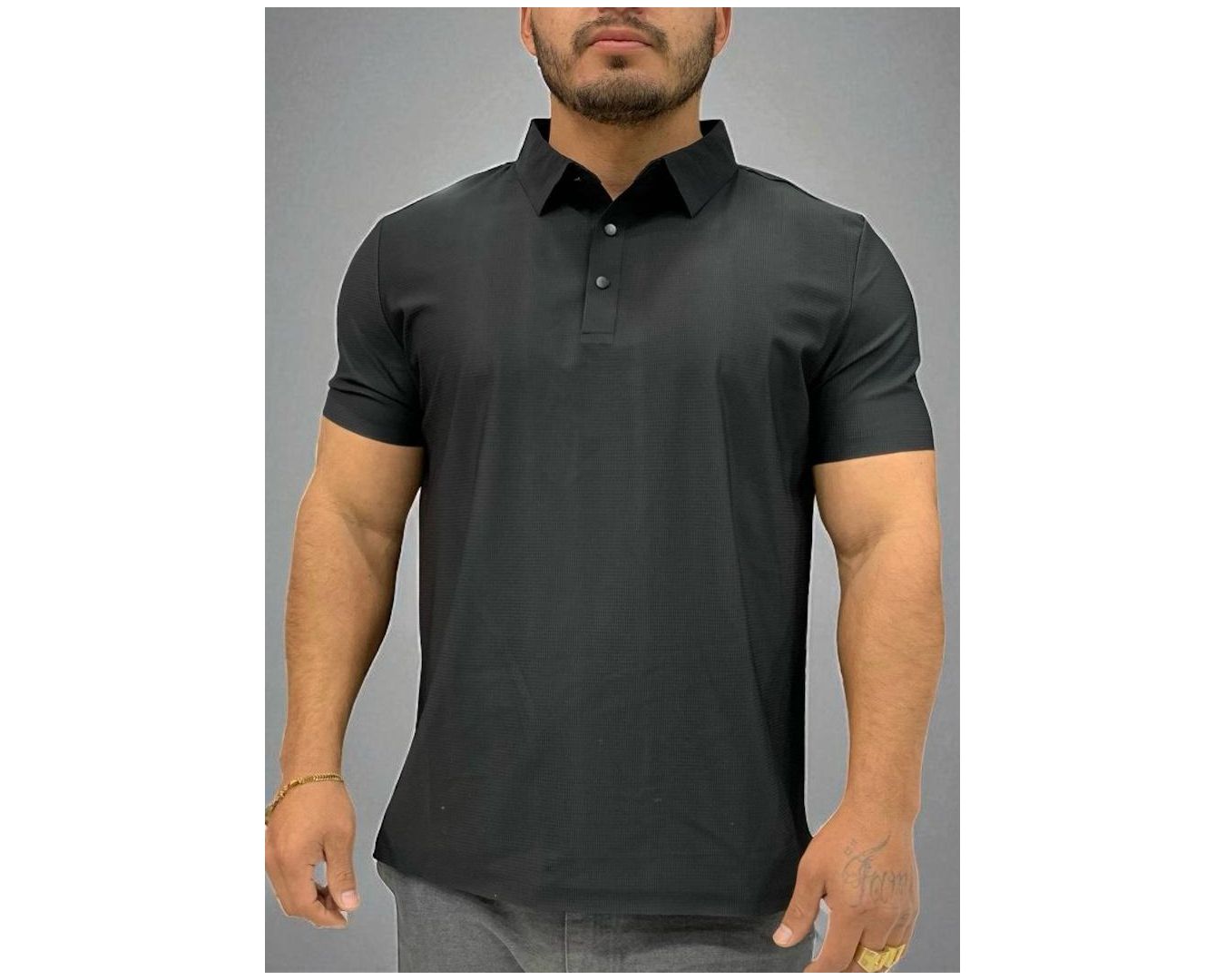 Gola polo poliamida chinês - 3 Botões 