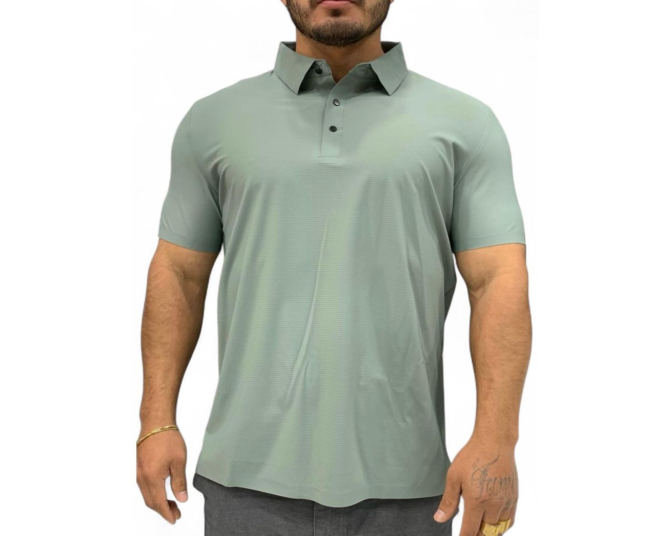 Gola polo poliamida chinês - 3 Botões 