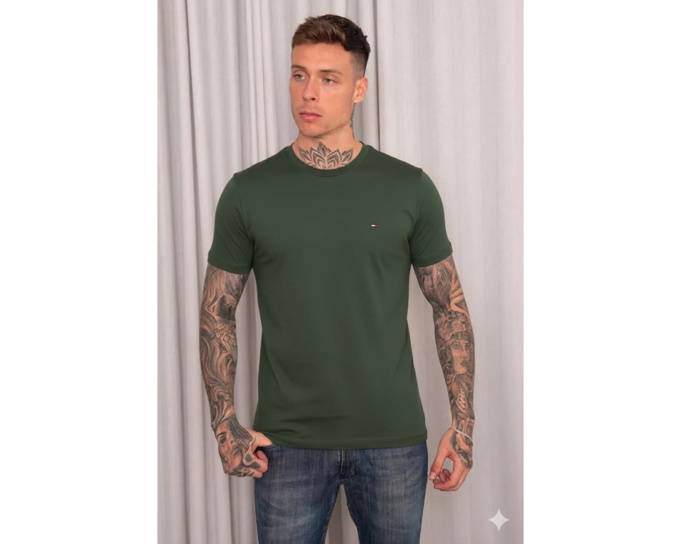 Camiseta Tommy Hilfiger - Verde musgo