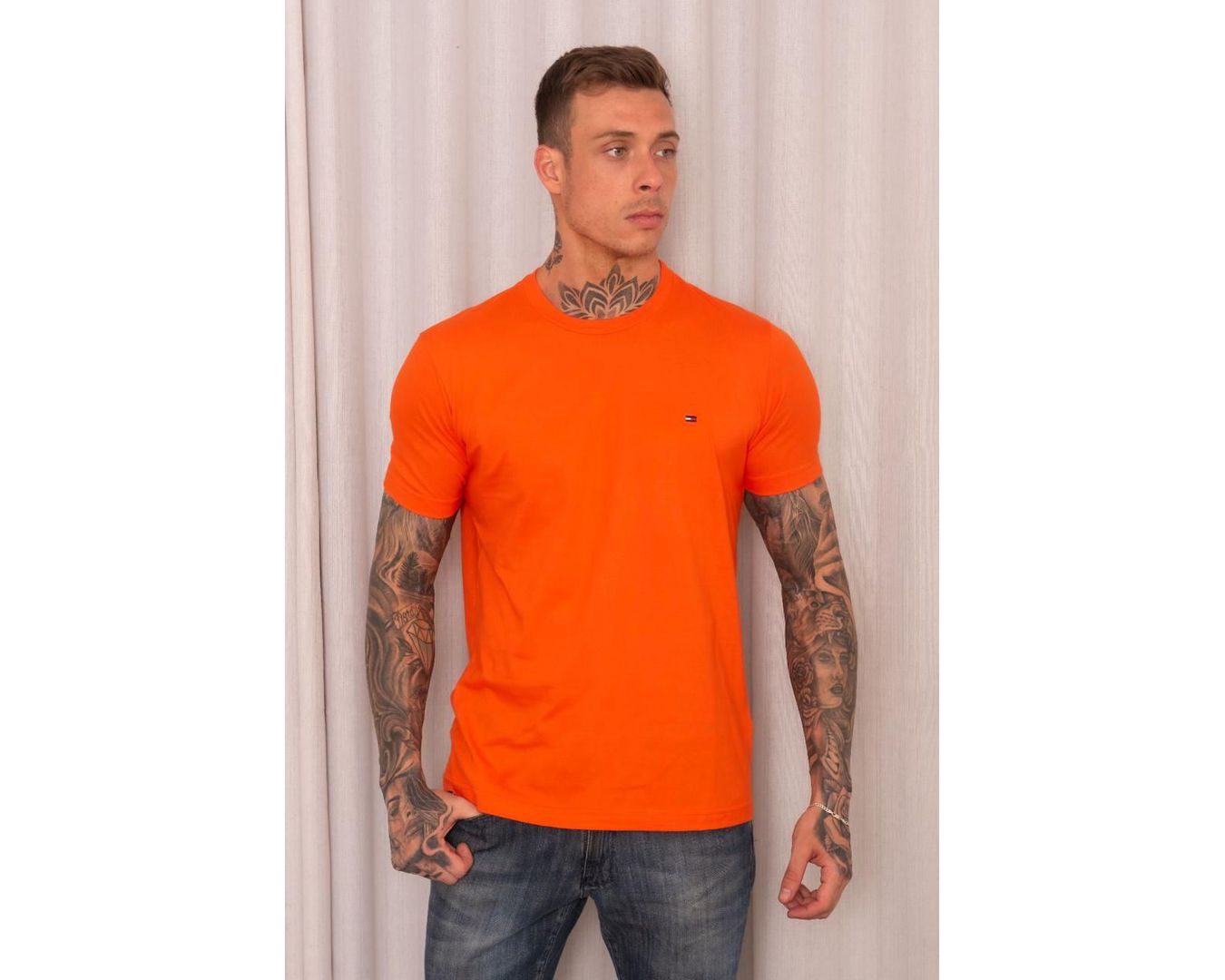 Camiseta Tommy Hilfiger - Laranja 