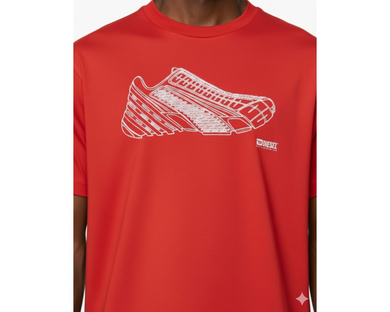 Camiseta Diesel -Vermelho