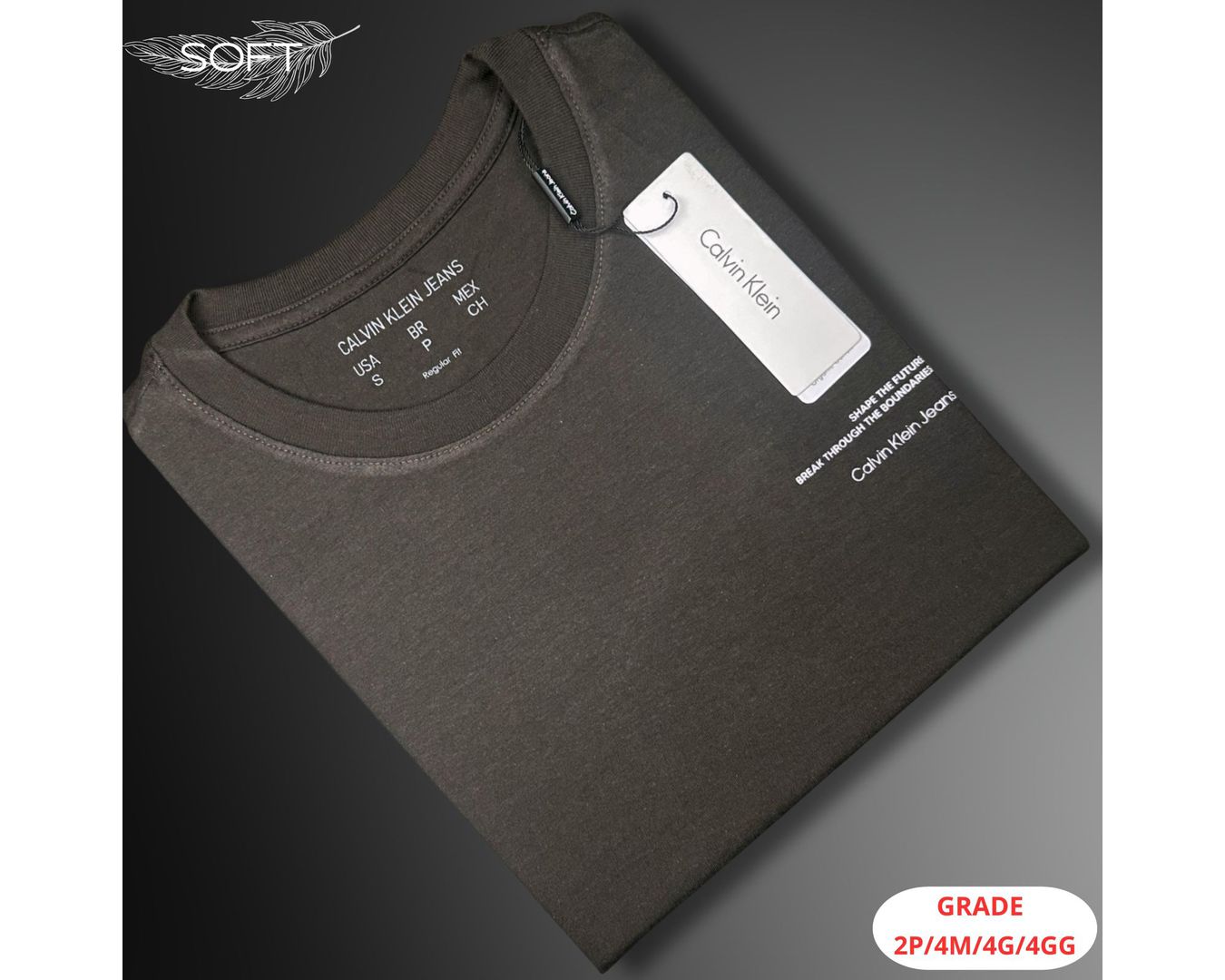 CAMISETA CALVIN KLEIN NACIONAL - CINZA 