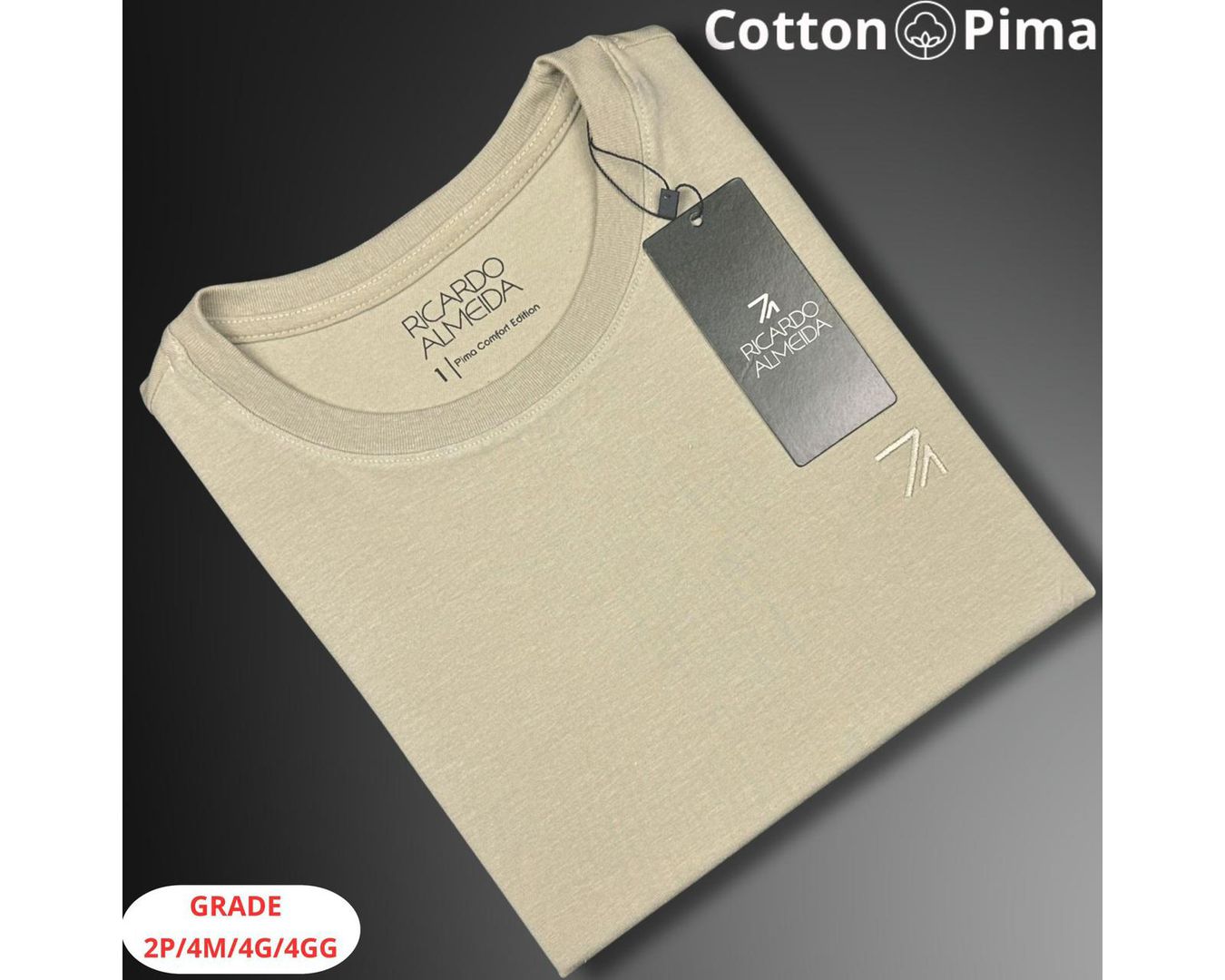 CAMISETA RICARDO ALMEIDA NACIONAL - BEGE
