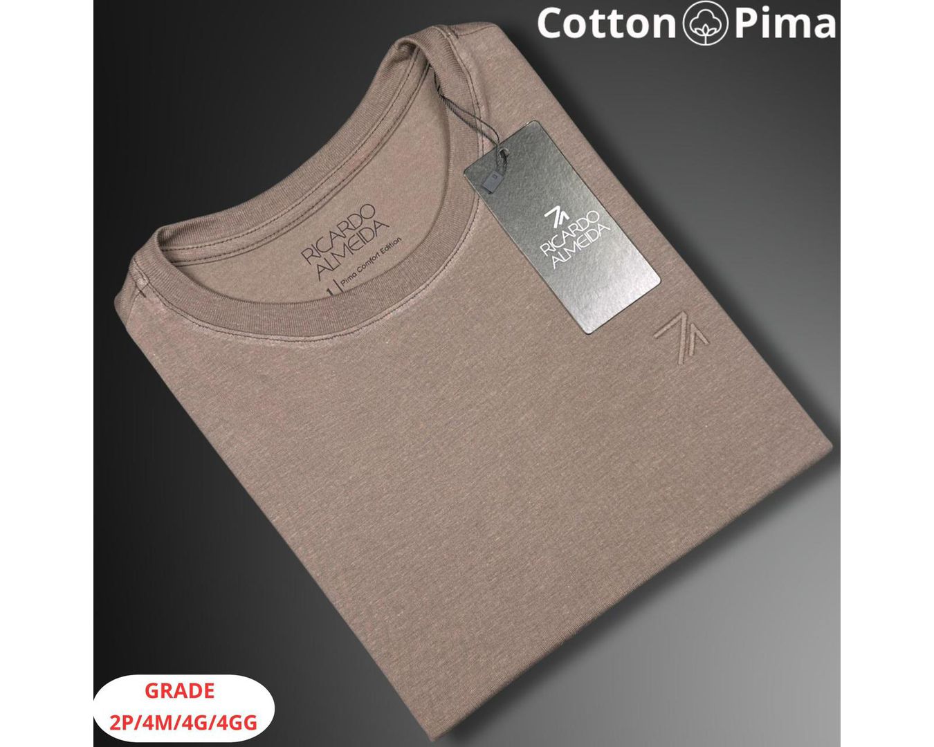 CAMISETA RICARDO ALMEIDA NACIONAL - MARROM 