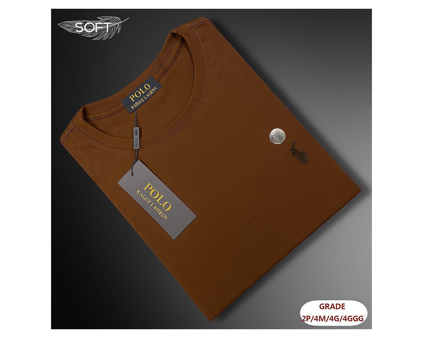 CAMISETA RALPH LAUREN NACIONAL - MARROM 
