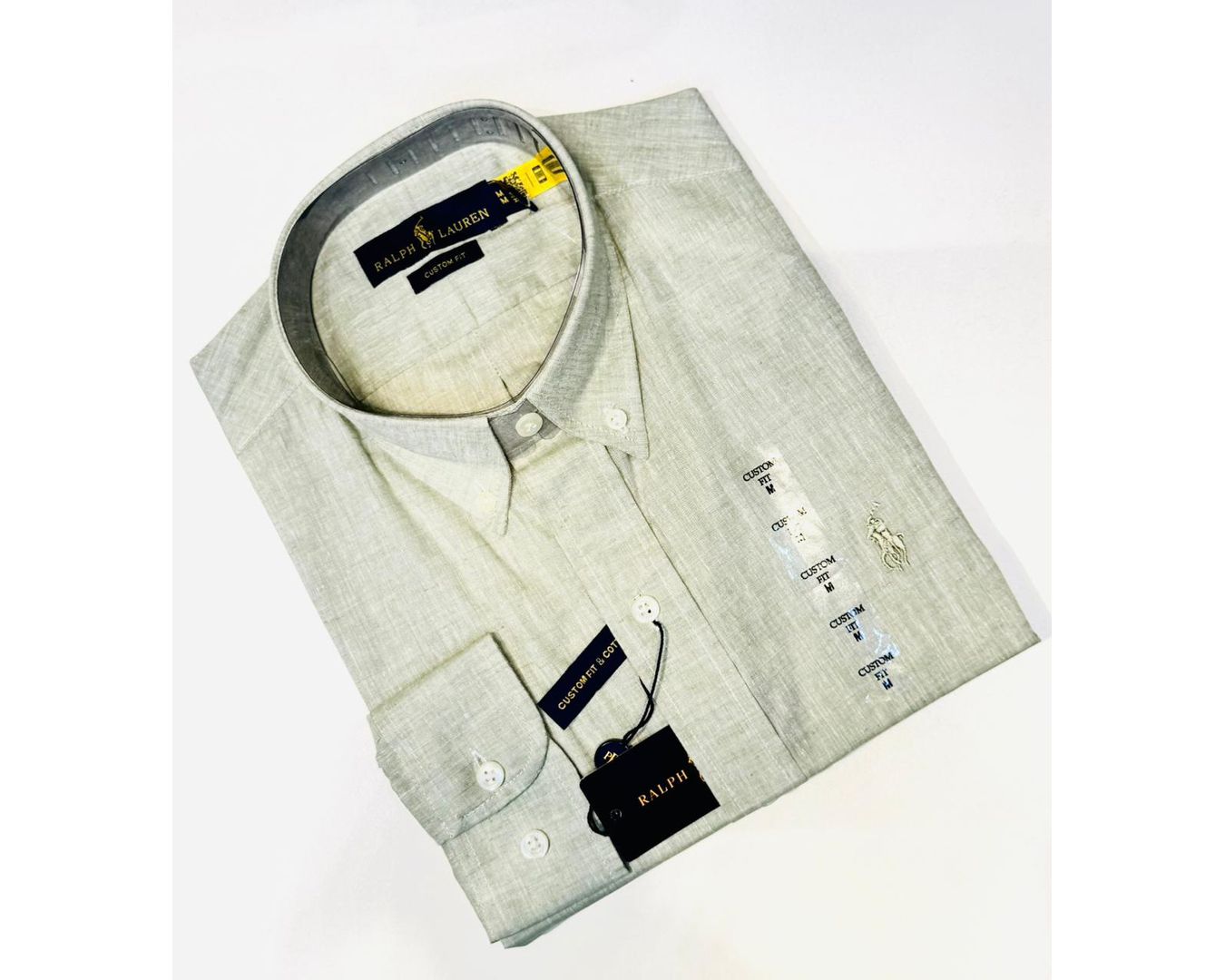 CAMISA SOCIAL MANGA LONGA LINHO RALPH LAUREN - VERDE