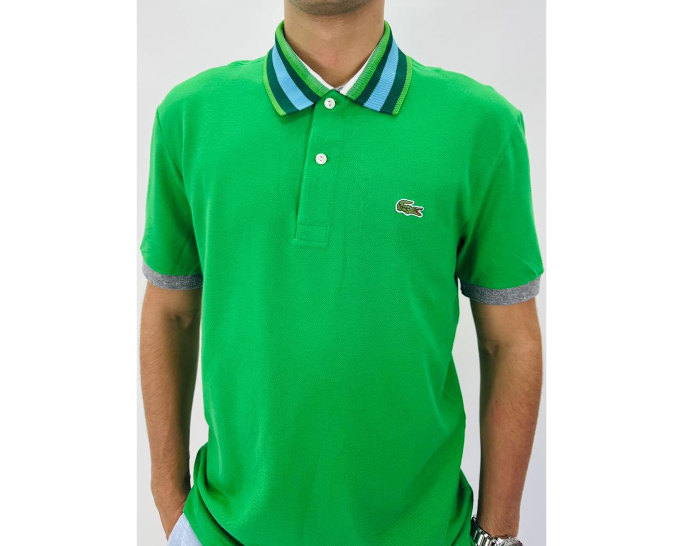 Gola Polo Lacoste Diferenciada Importada - Verde 