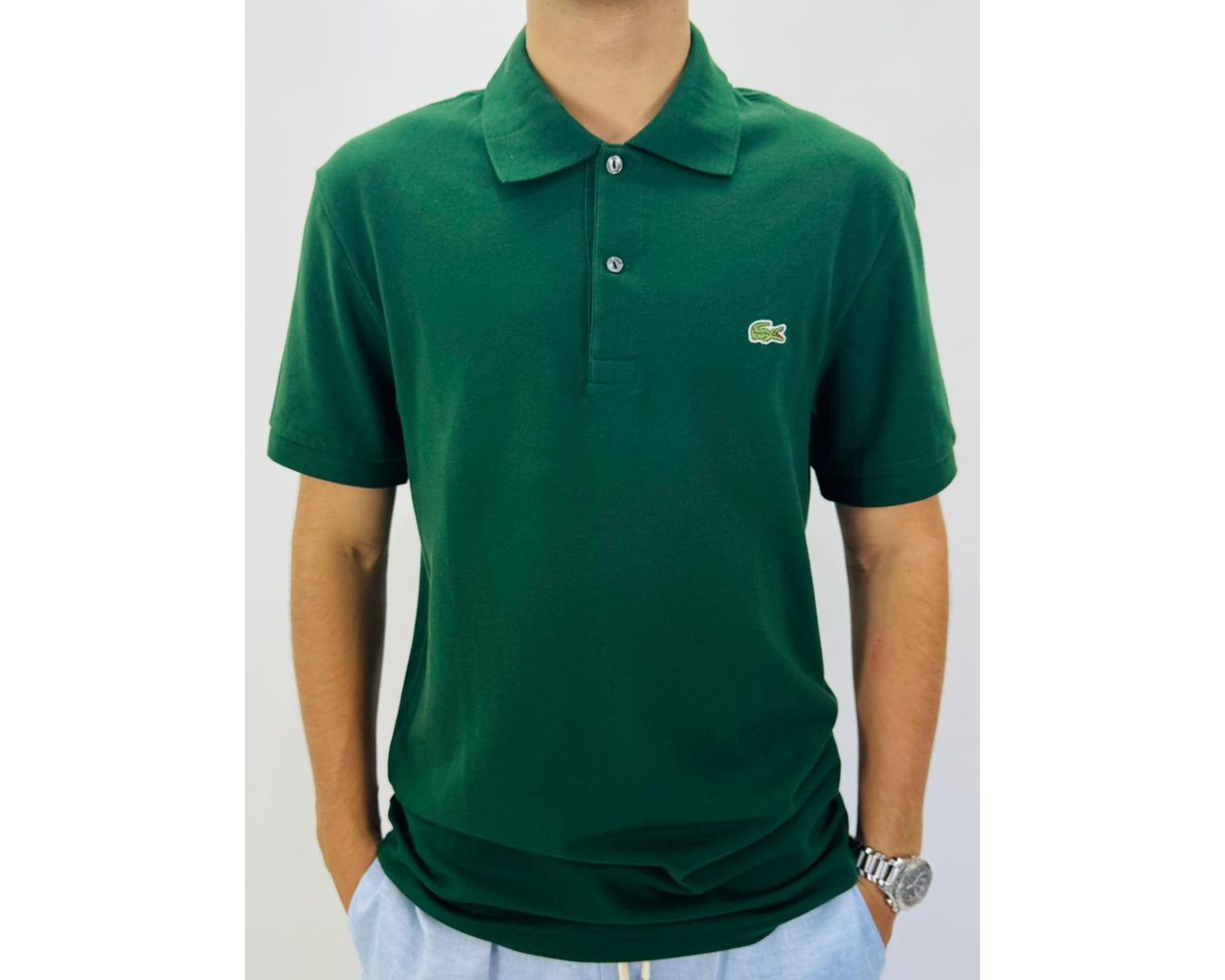 GOLA POLO LACOSTE - verde Escuro