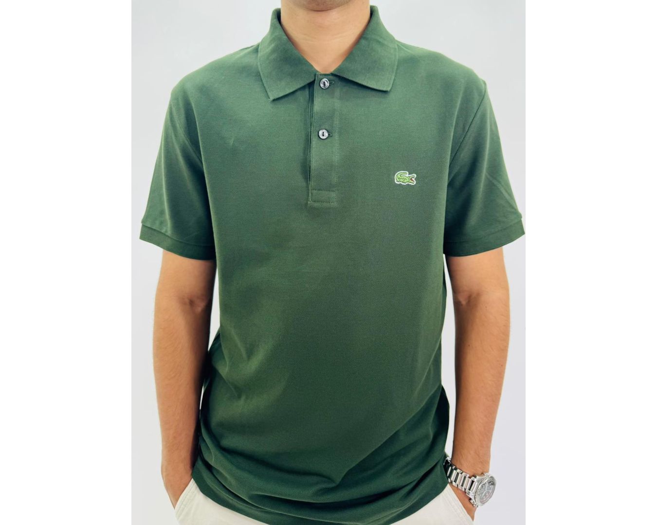 GOLA POLO LACOSTE - verde Militar