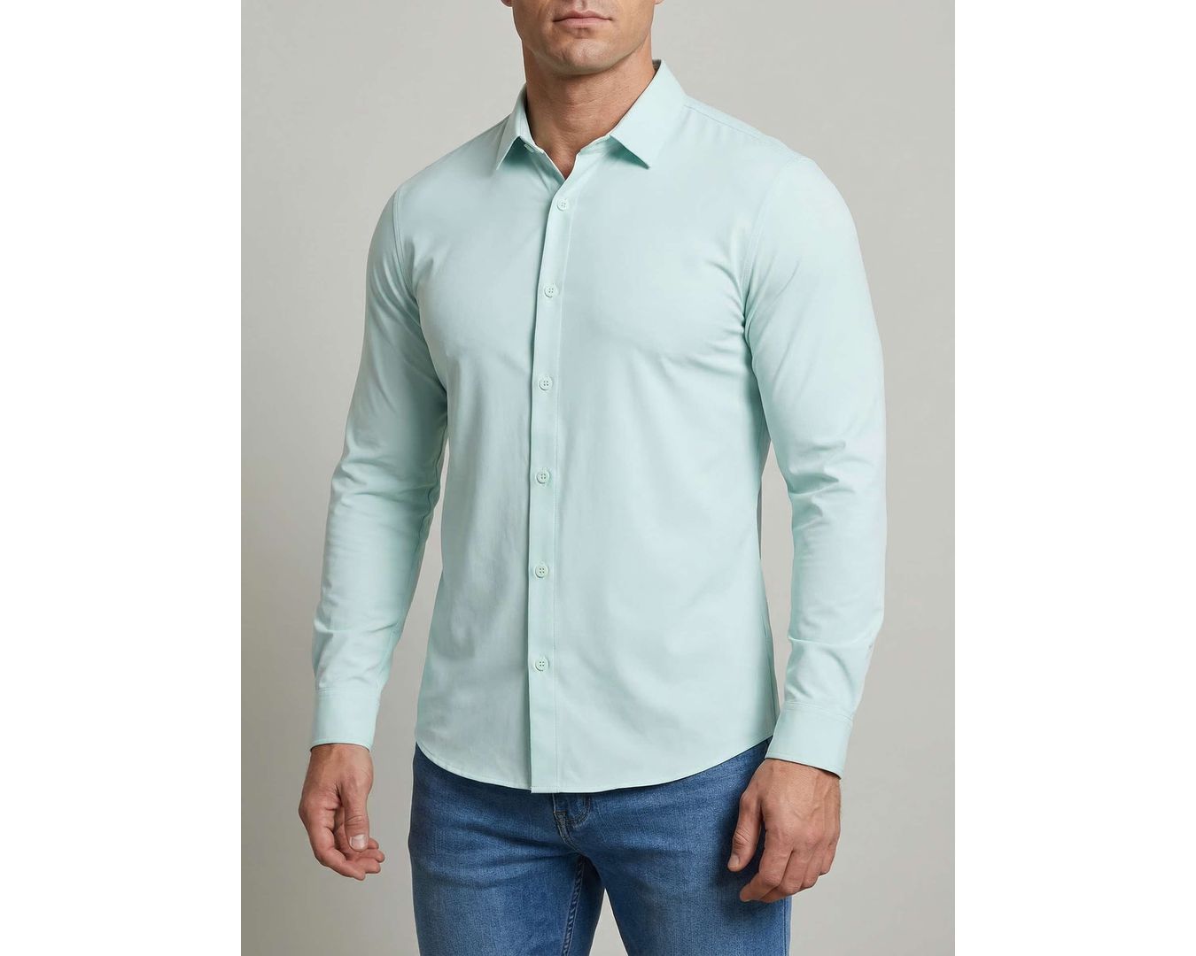 MARTINE LORENZO CAMISETA SOCIAL - AZUL CLARO