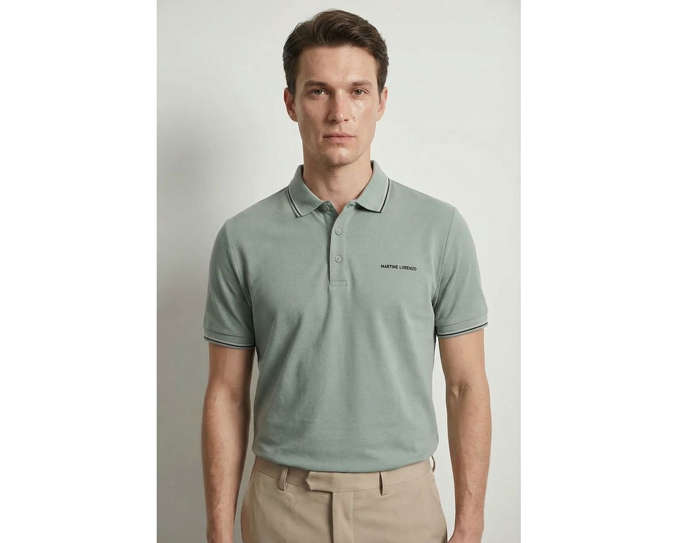 GOLA POLO RIMINI MARTINE LORENZO - VERDE CLARO