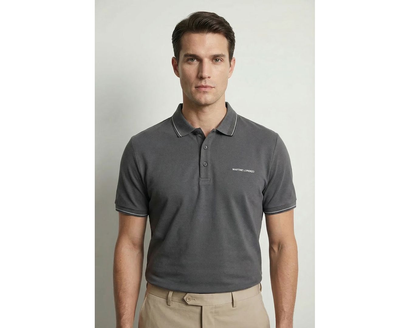 GOLA POLO RIMINI MARTINE LORENZO - CINZA ESCURO