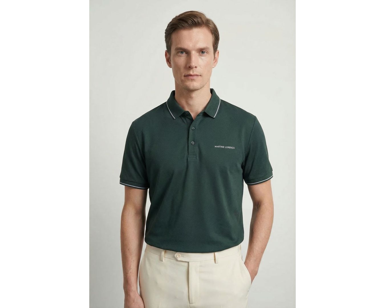 GOLA POLO RIMINI MARTINE LORENZO - VERDE ESCURO